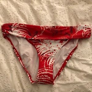 Red and white bikini bottoms